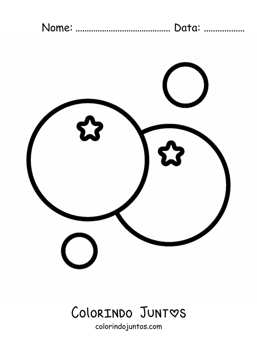 Desenho para colorir de dois tomates simples