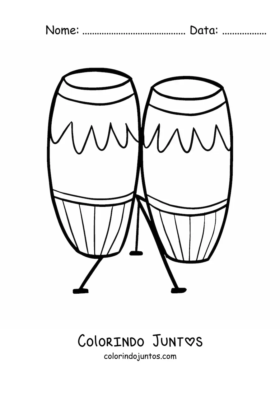 Desenho para colorir de uma conga