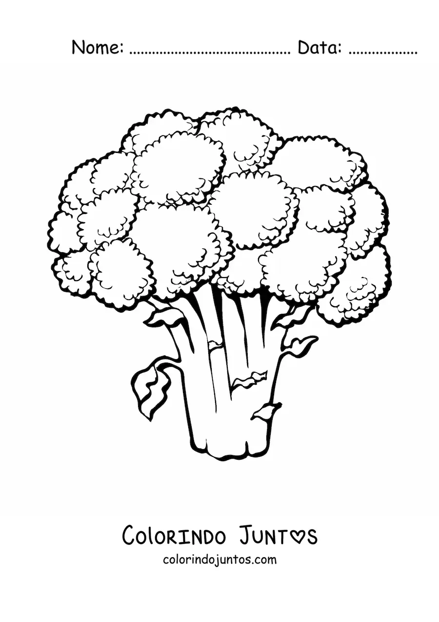 Desenho para colorir de um brocolis