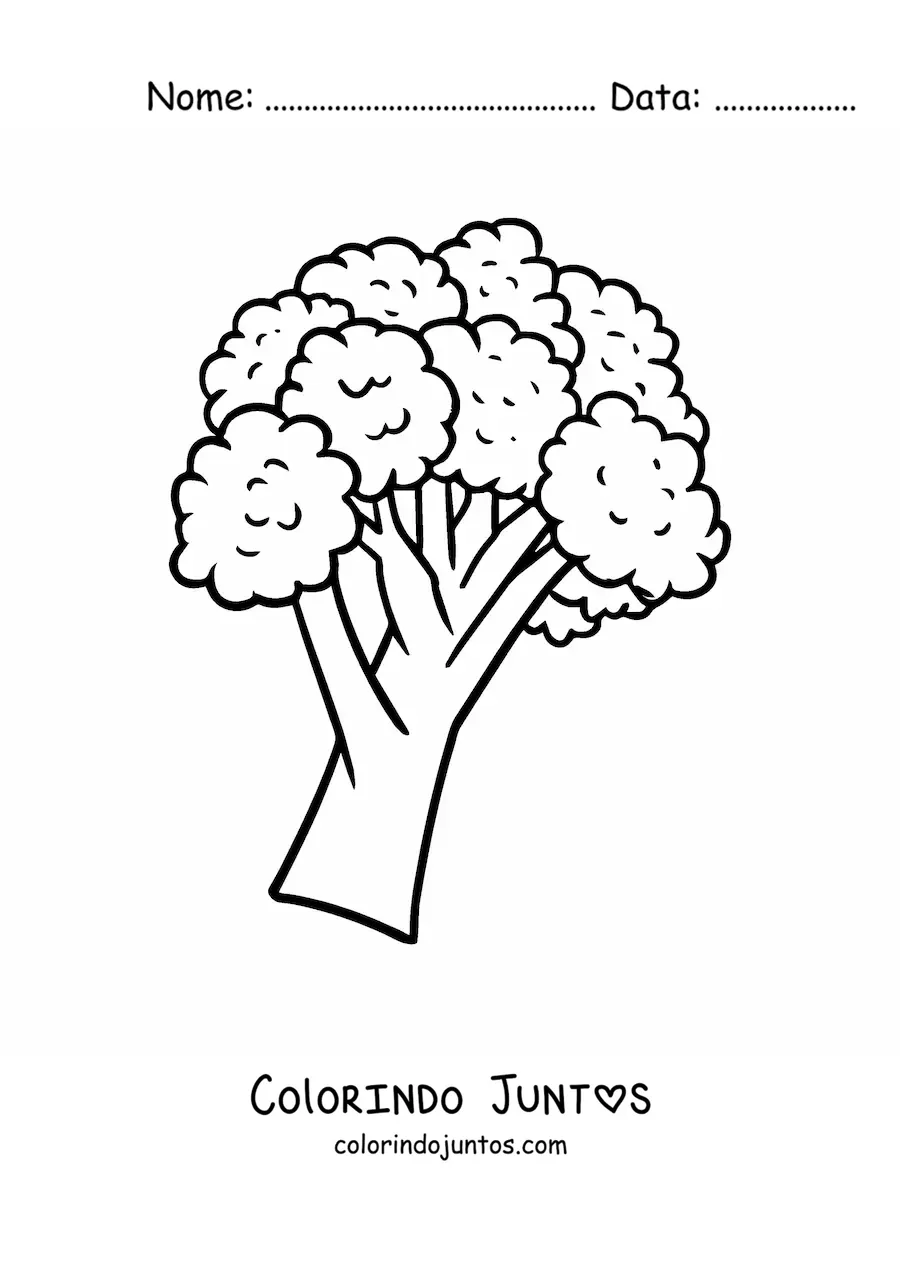 Desenho para colorir de um brocolis