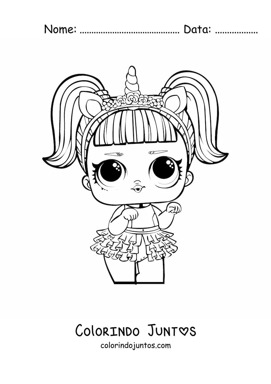 Desenho para colorir de L.O.L. Surprise Unicorn
