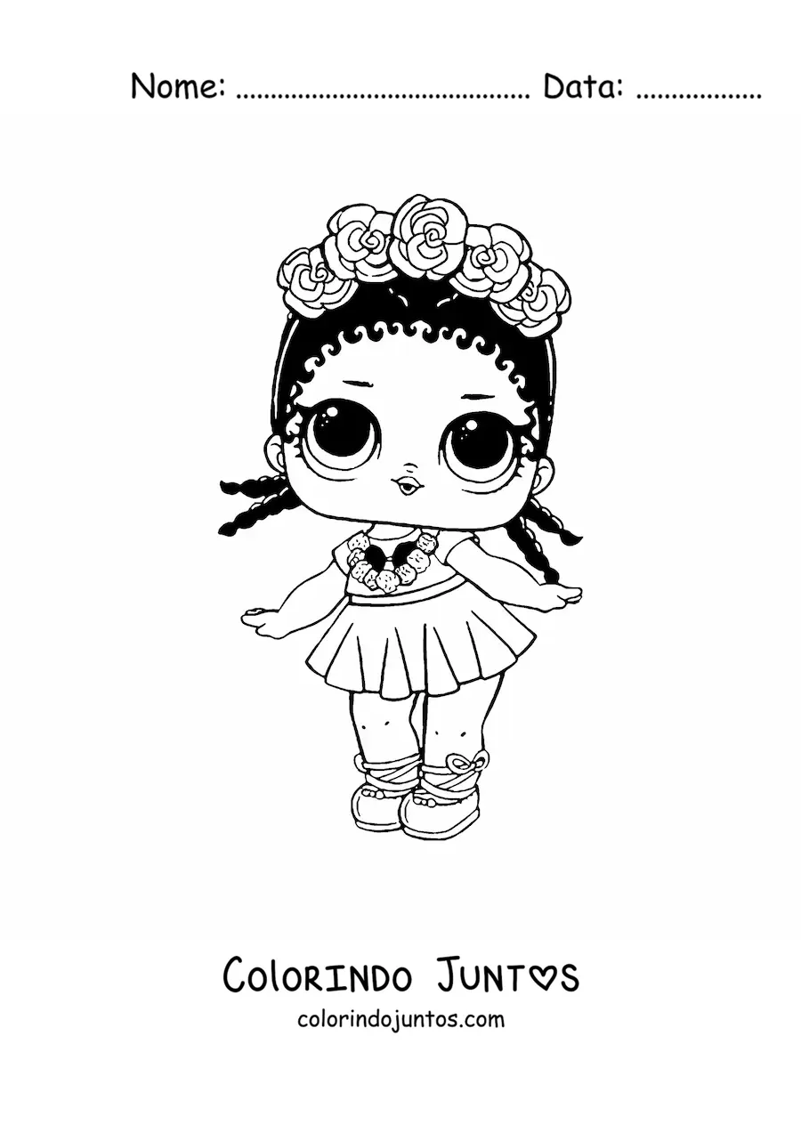 Desenho para colorir de L.O.L. Surprise Coconut Qt