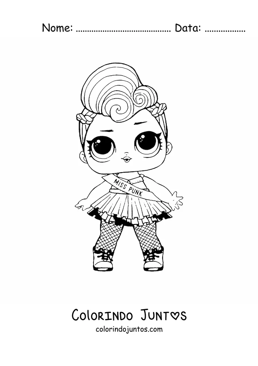 Desenho para colorir de L.O.L. Surprise Miss Punk