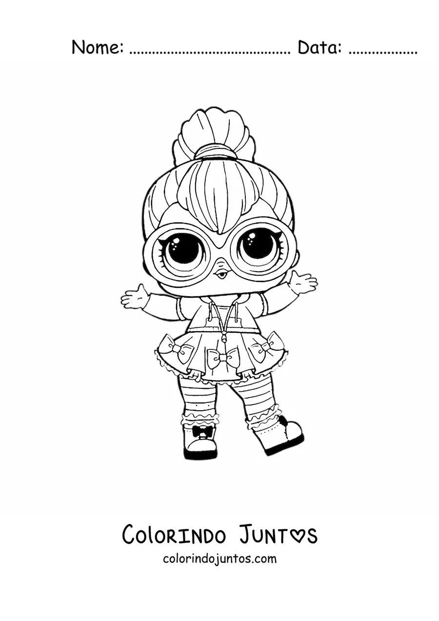Desenho para colorir de L.O.L. Surprise Neon Qt