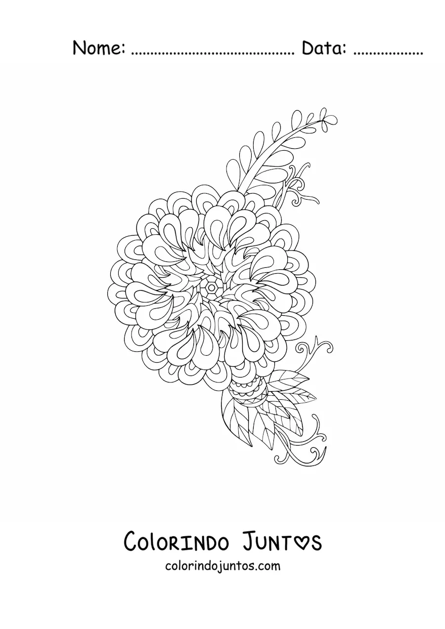 Desenho para colorir de flor mandala