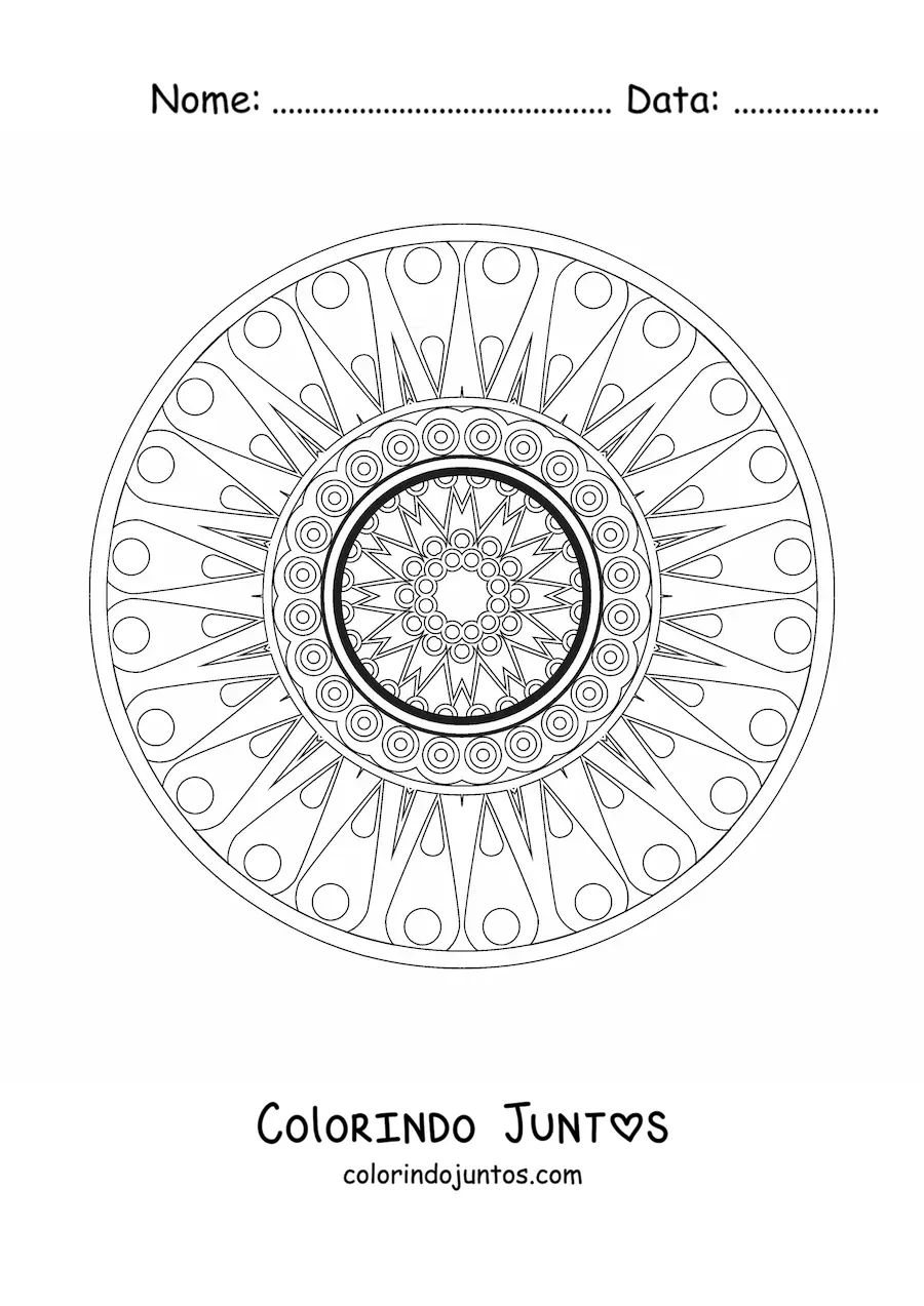 Desenho para colorir de mandala para adultos