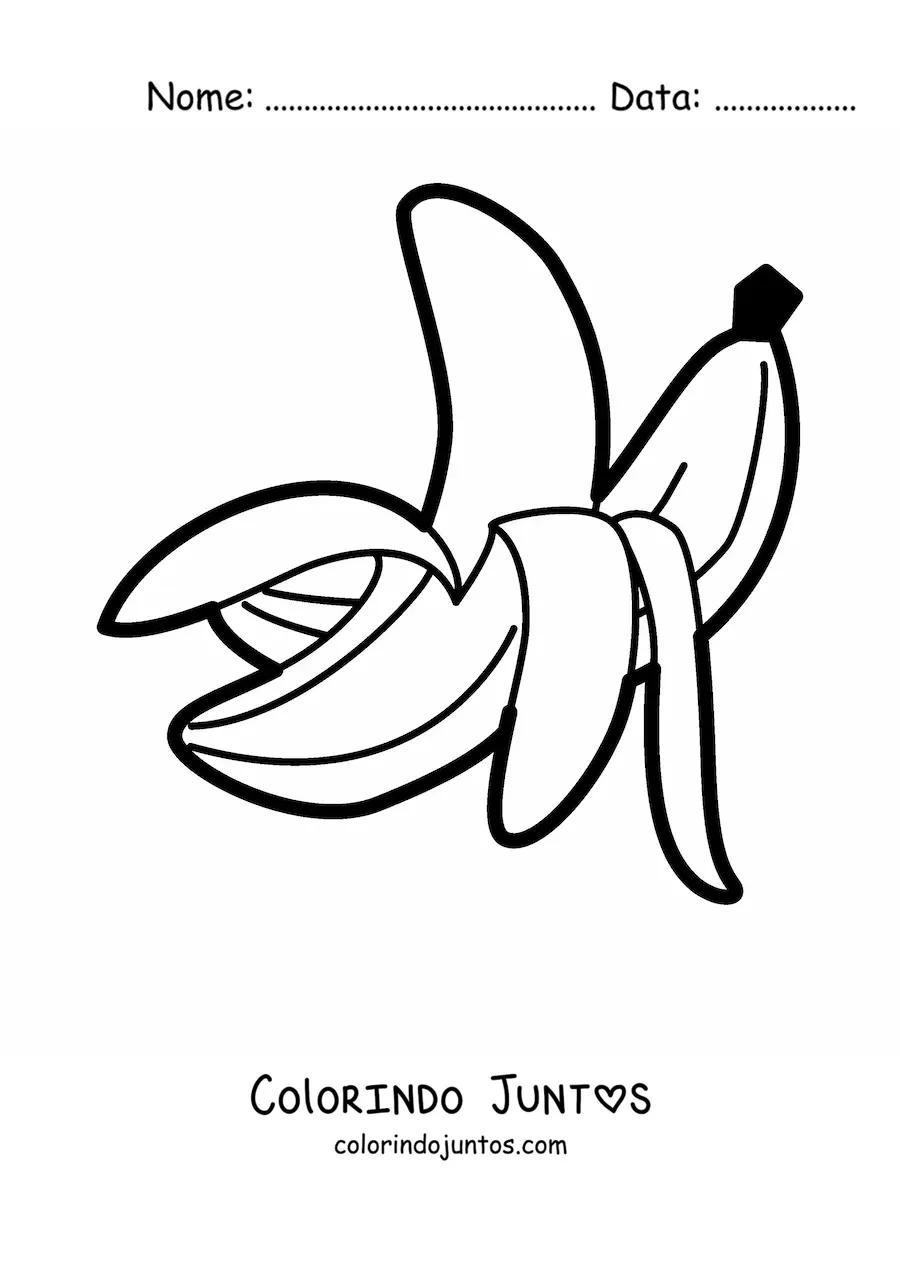 Desenho para colorir de duas bananas