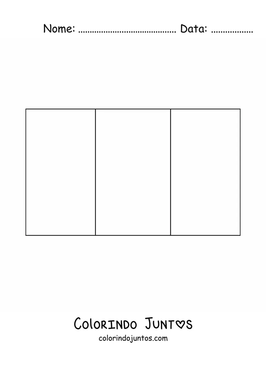 Desenho para colorir da bandeira da Itália horizontal