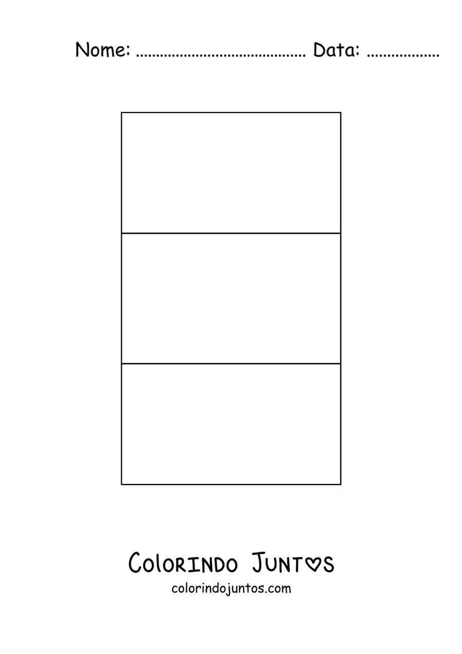 Desenho para colorir da bandeira da Itália vertical