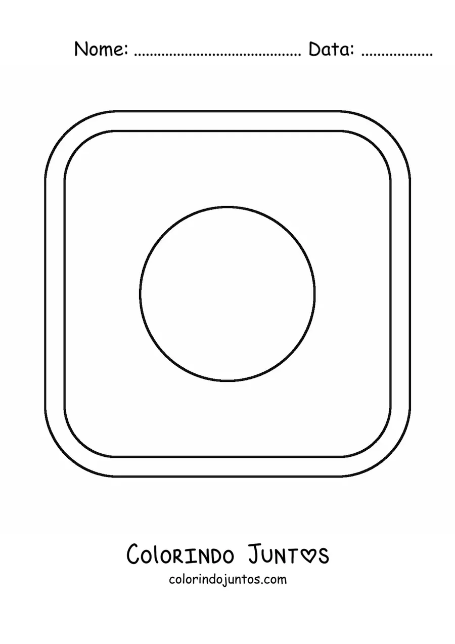 Desenho para colorir do emoji da bandeira quadrada do Japão
