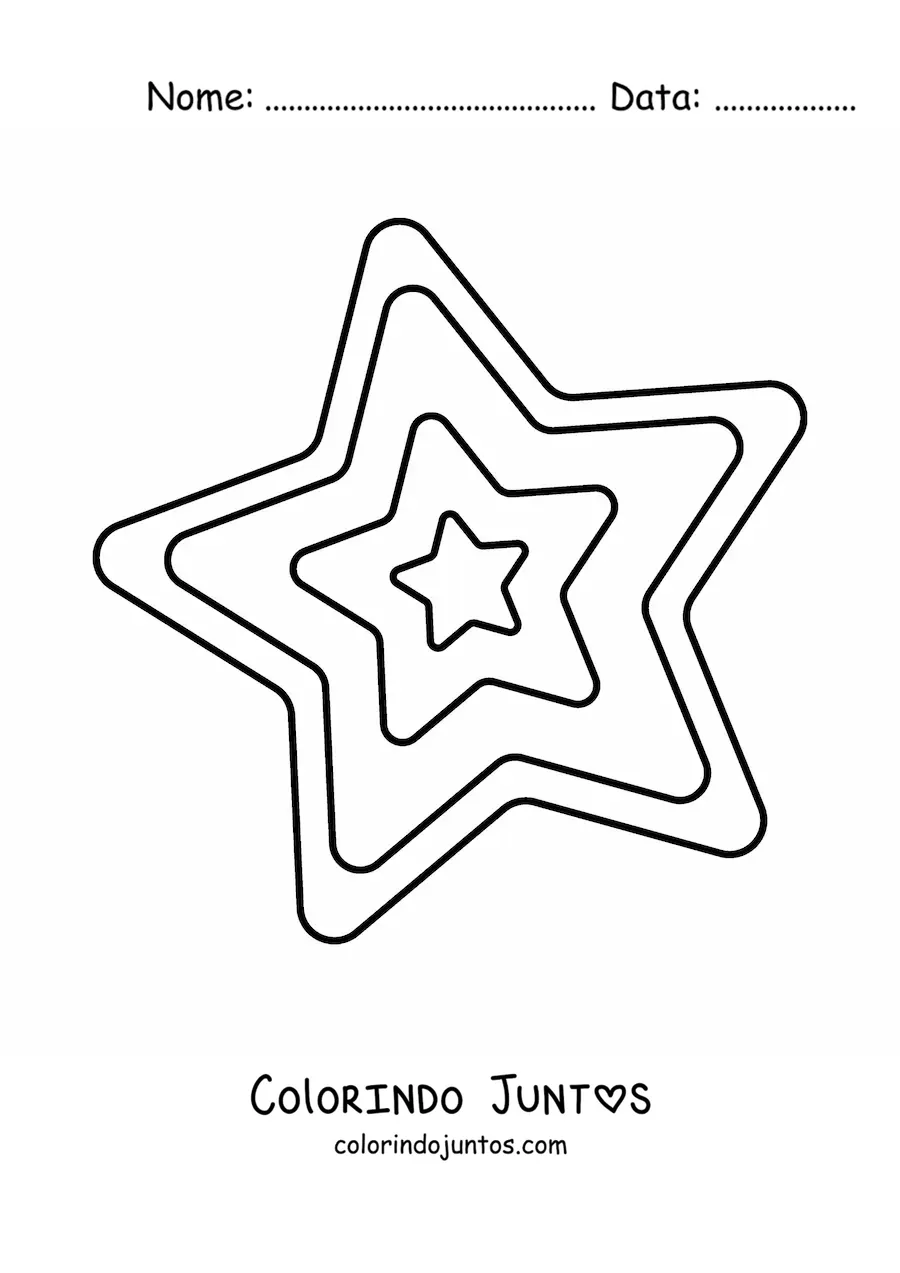 Desenho para colorir de biscoito em forma de estrela de Natal