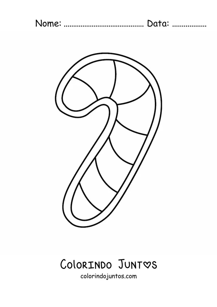 Desenho para colorir de biscoito em forma de bastao de doce