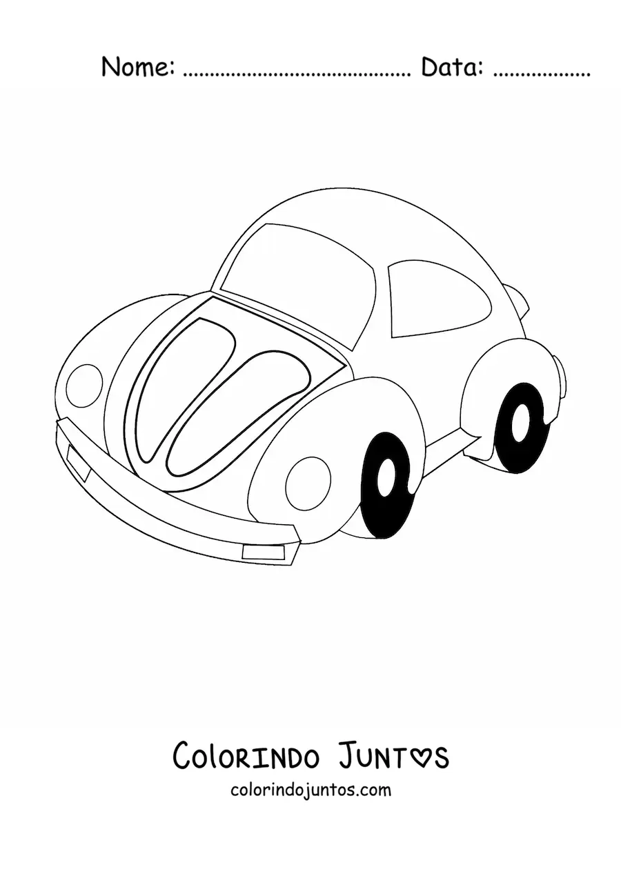 Desenho para colorir de um Fusca Volkswagen