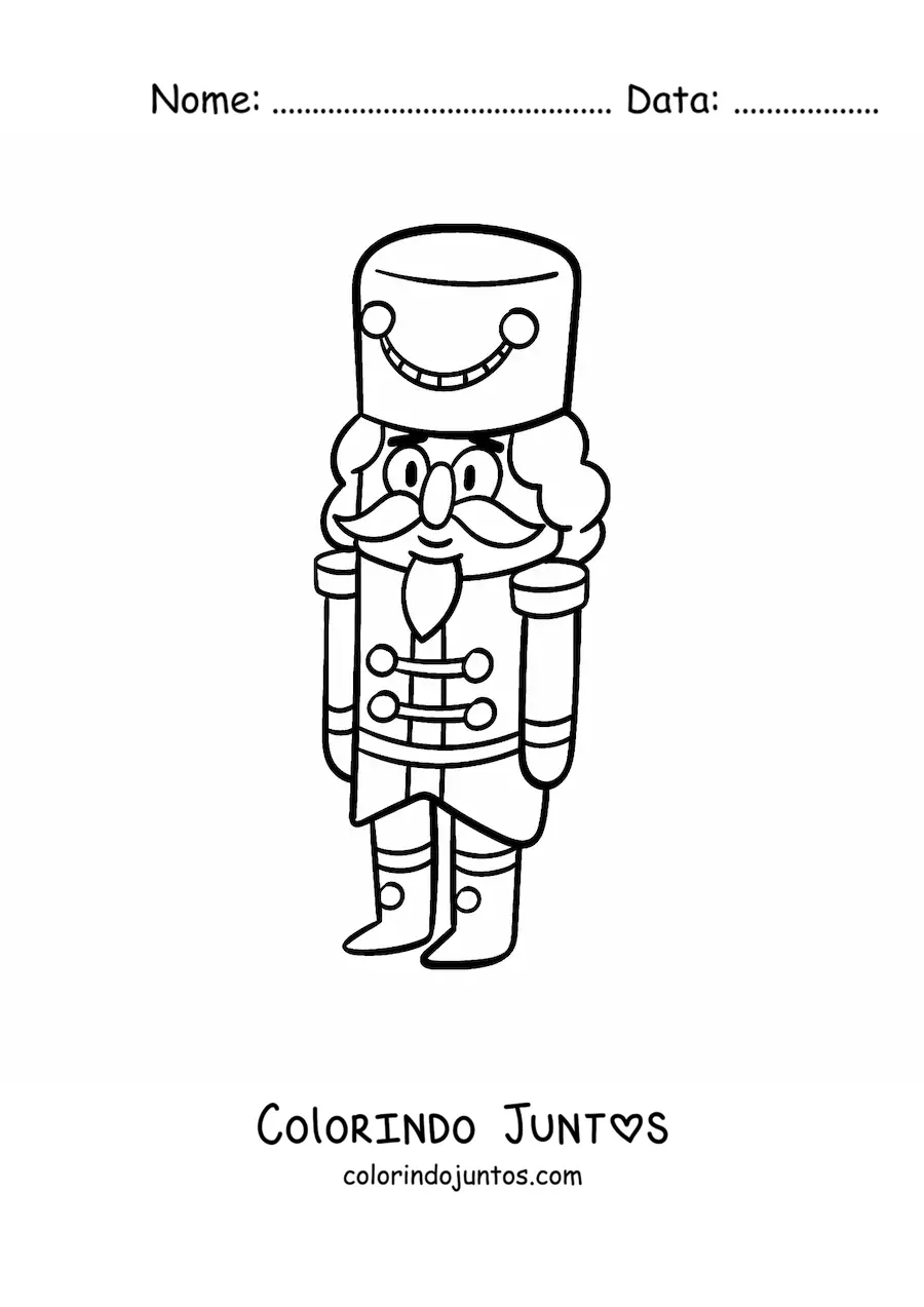 Desenho para colorir de quebra-nozes de Natal