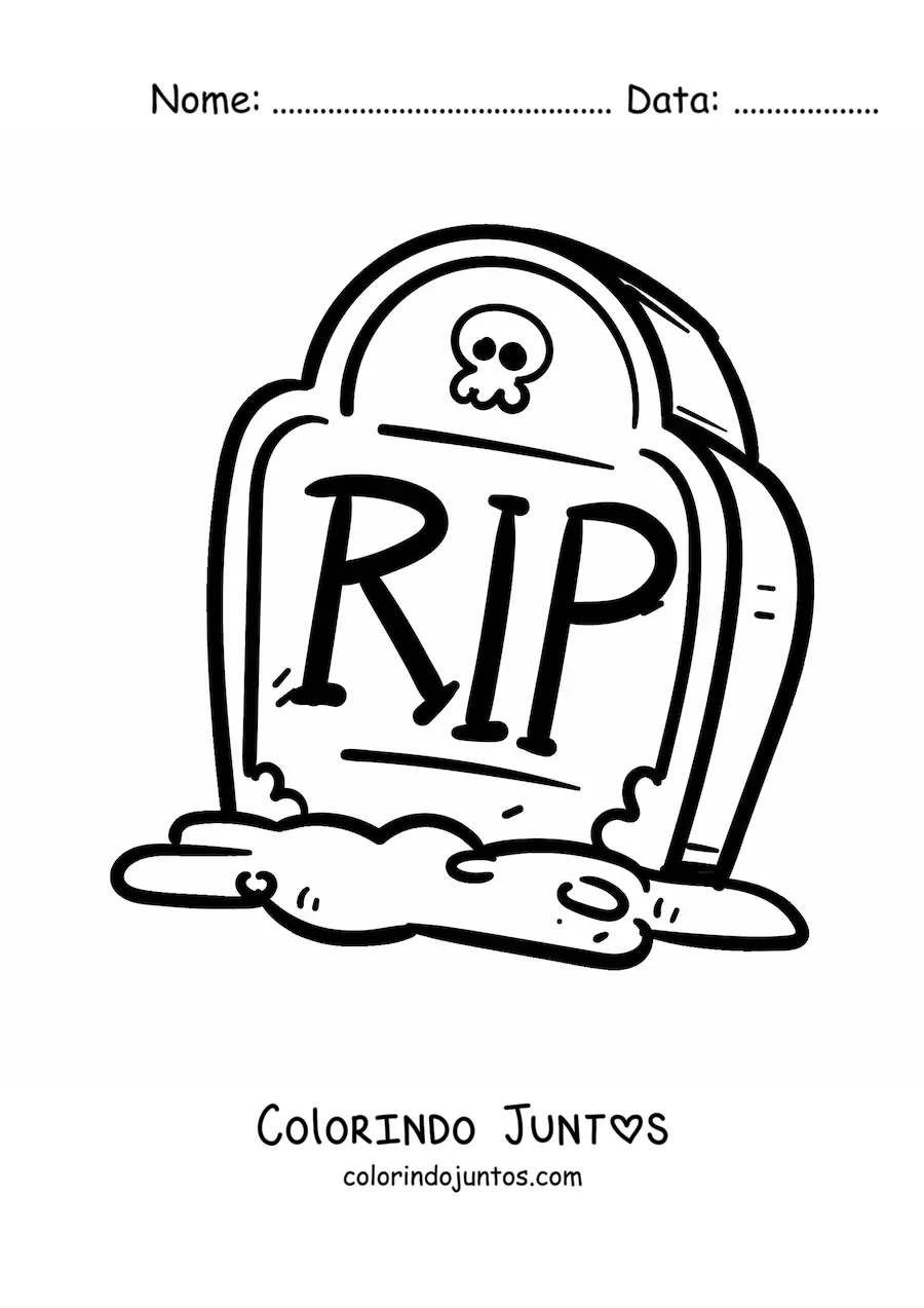 Desenho para colorir de túmulo grande de Halloween