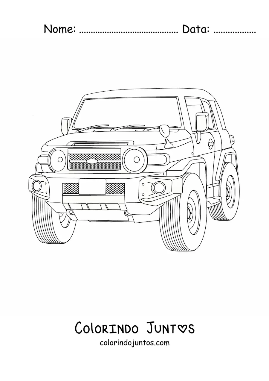 Desenho para colorir de uma Toyota FJ Cruiser