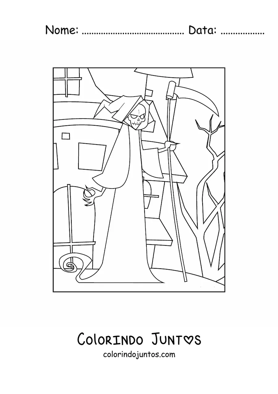 Desenho para colorir da morte de terror