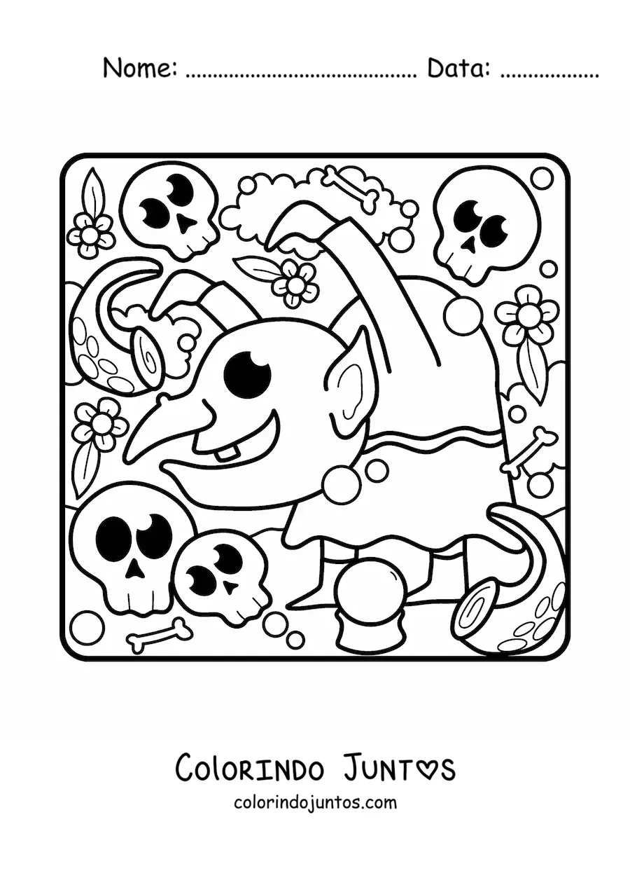 Desenho para colorir do Igor de Halloween