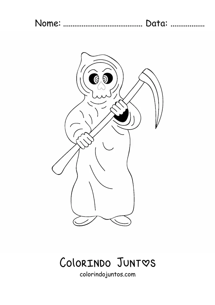 Desenho para colorir da morte animada