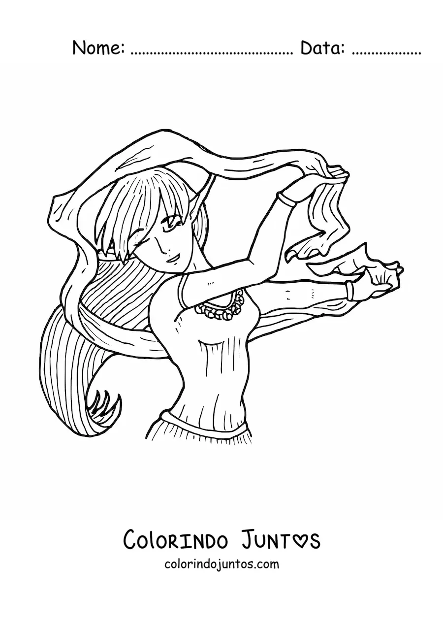 Desenho para colorir de elfo de fantasia animado