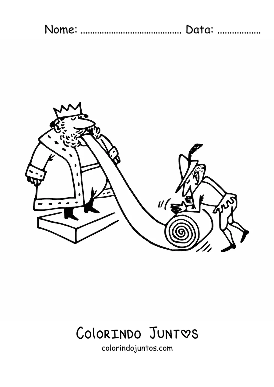 Desenho para colorir de um rei