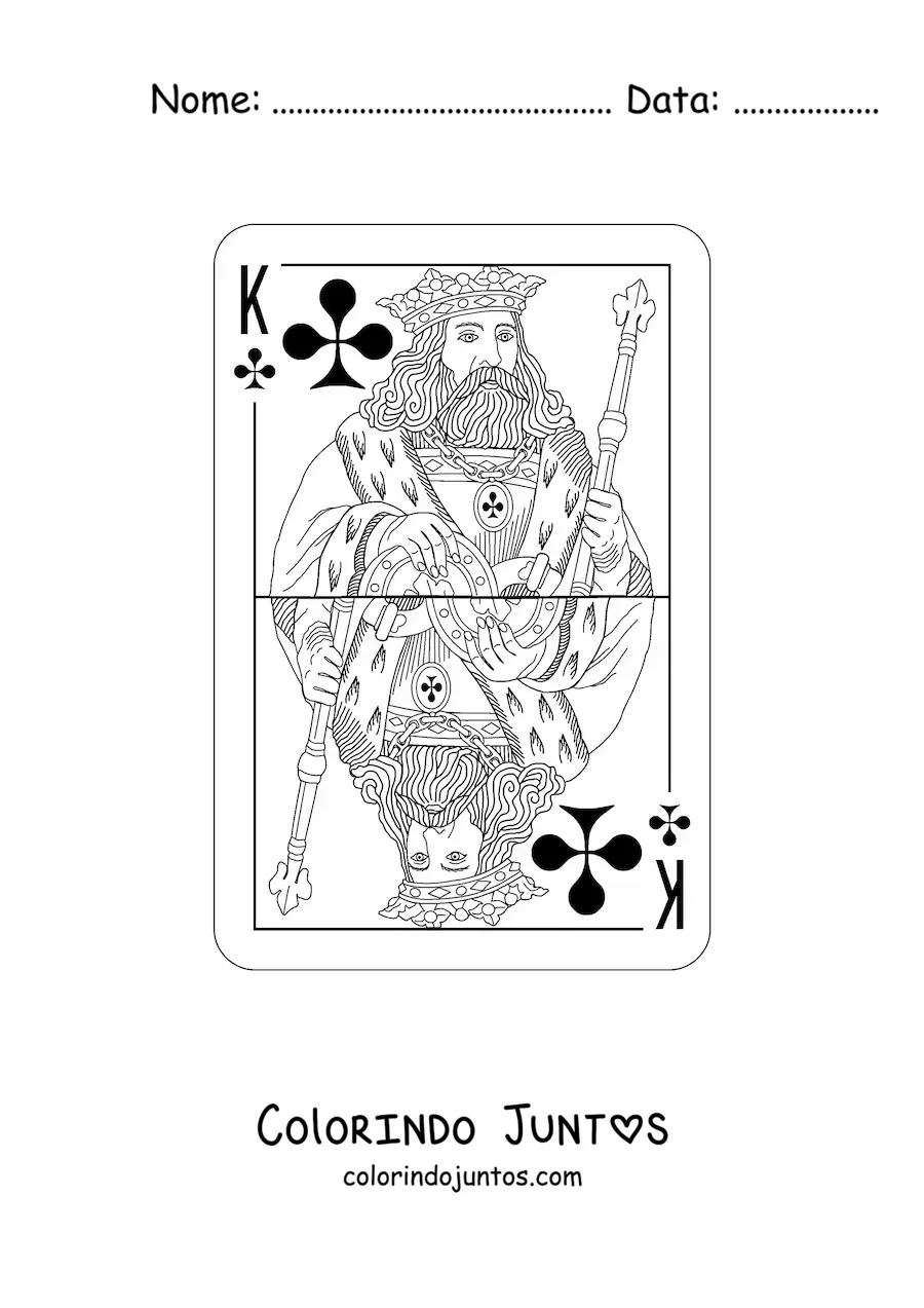 Desenho para colorir de cartão de Reis Magos