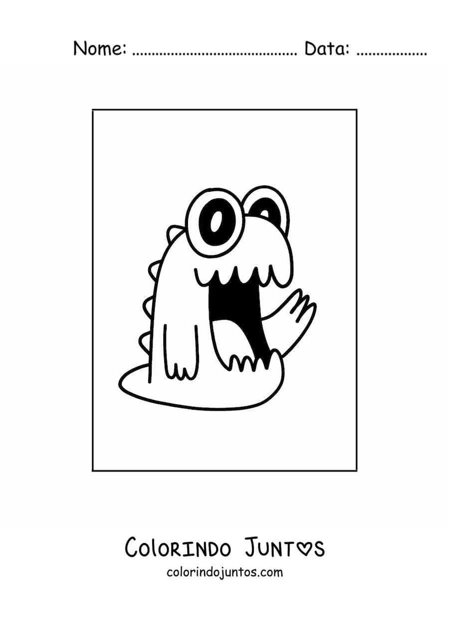 Desenho para colorir de monstro extraterrestre