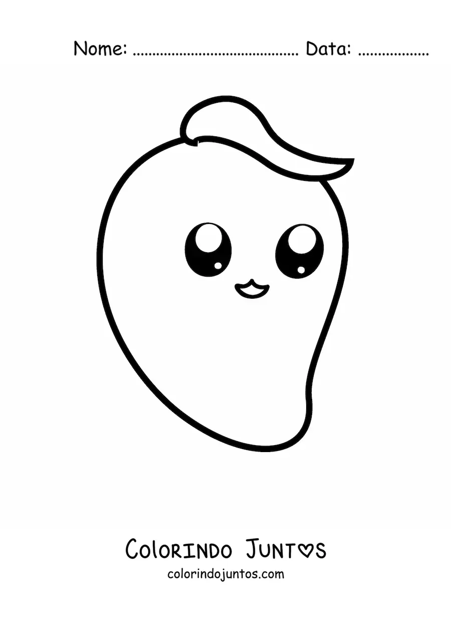 Desenho para colorir de manga kawaii