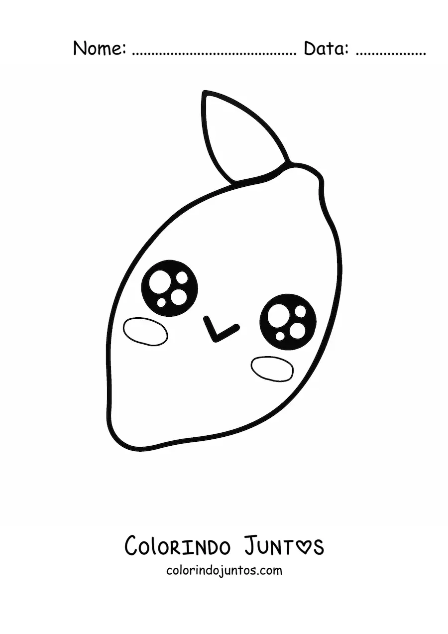 Desenho para colorir de limão lindo