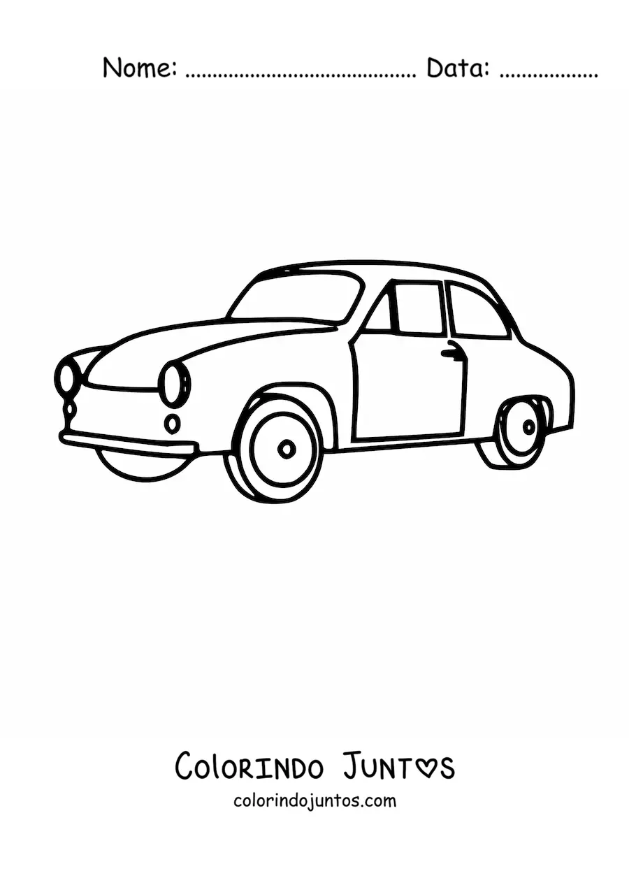 Desenho para colorir de um carro