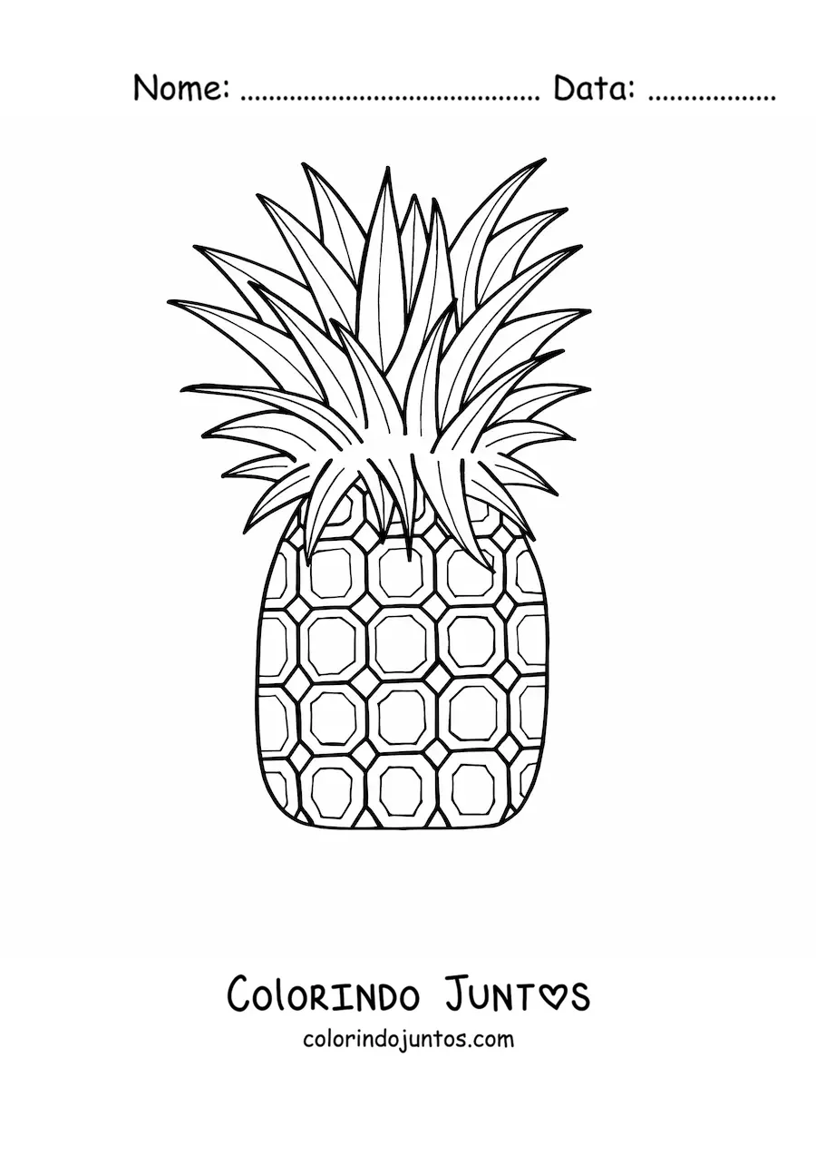Desenho para colorir de um abacaxi