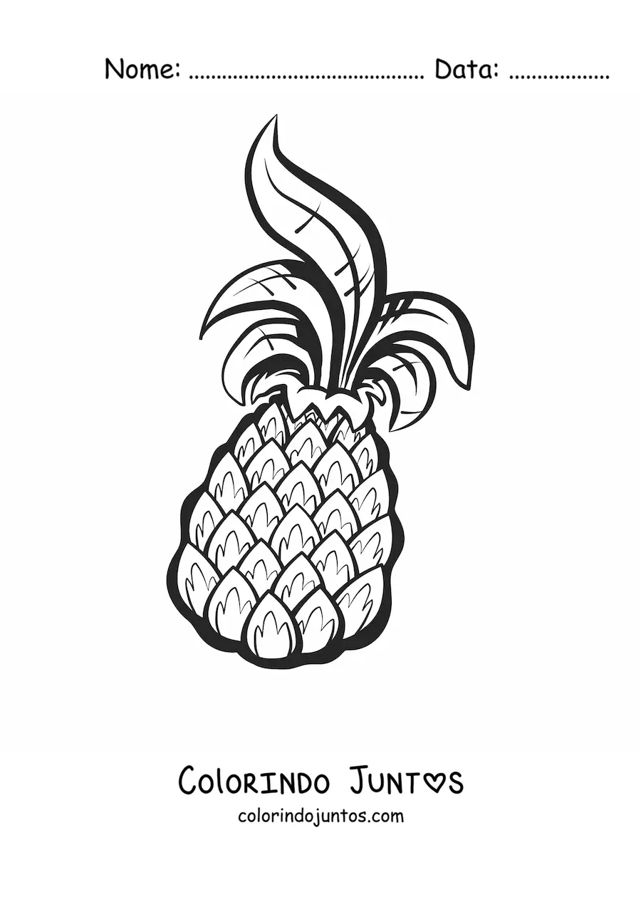 Desenho para colorir de um abacaxi