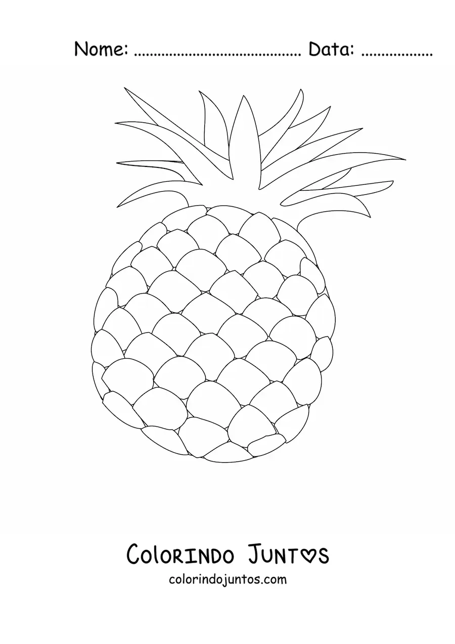 Desenho para colorir de um abacaxi