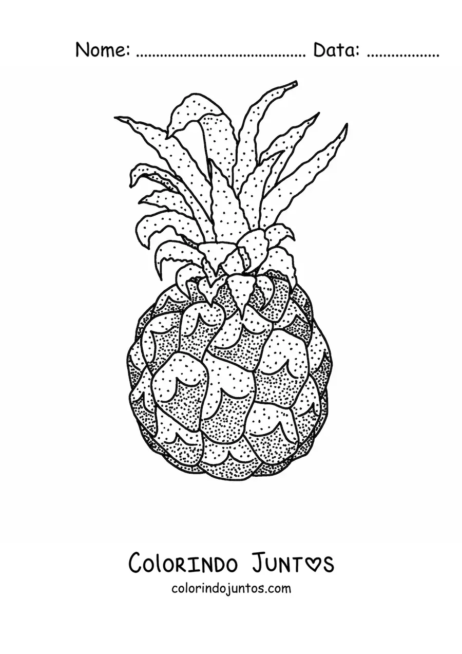 Desenho para colorir de um abacaxi