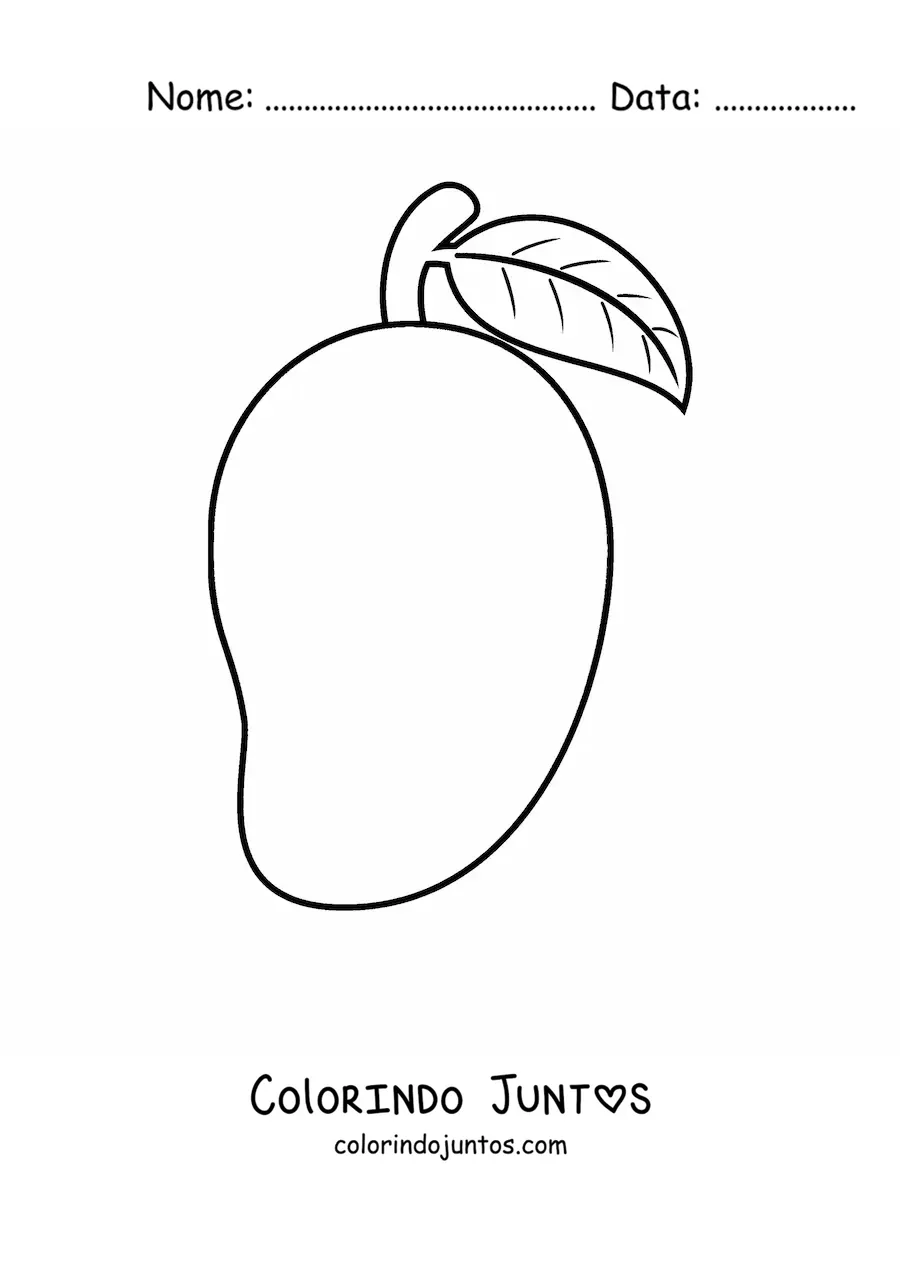 Desenho para colorir de uma manga