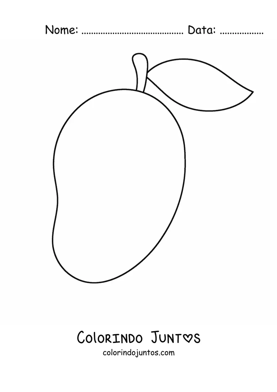 Desenho para colorir de uma manga