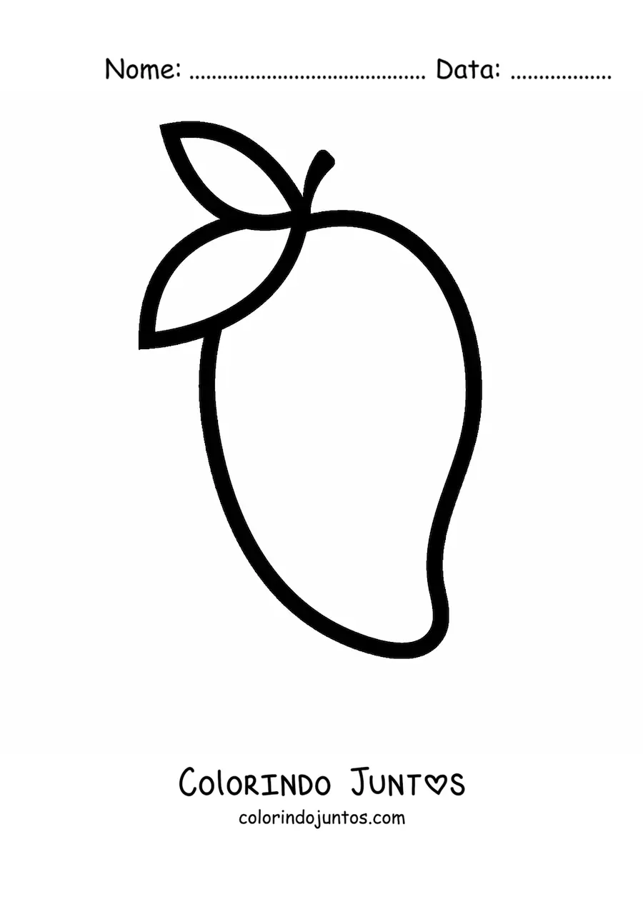 Desenho para colorir de uma manga