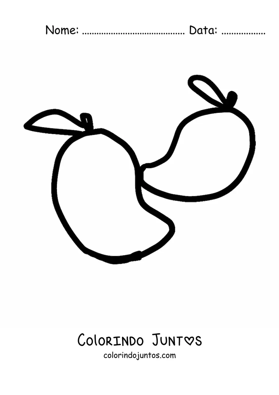 Desenho para colorir de duas mangas