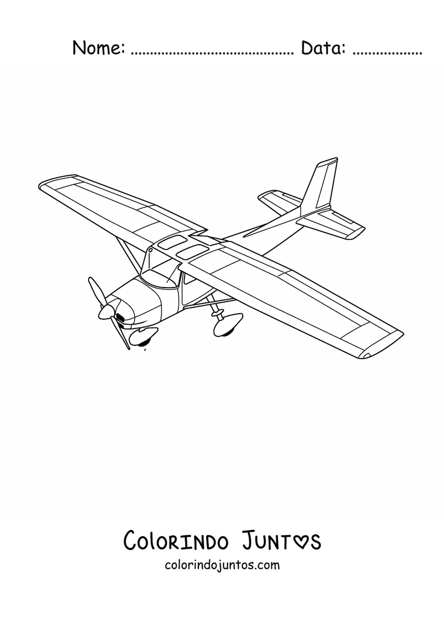Desenho para colorir de um aviãozinho