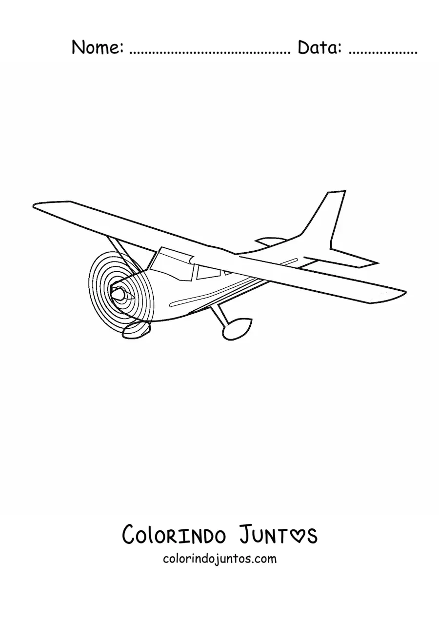 Desenho para colorir de um aviãozinho