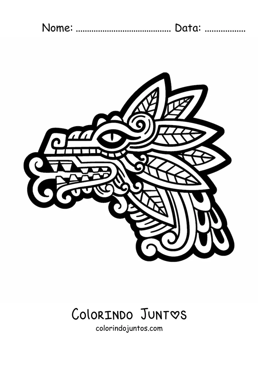 Desenho para colorir de Quetzalcóatl