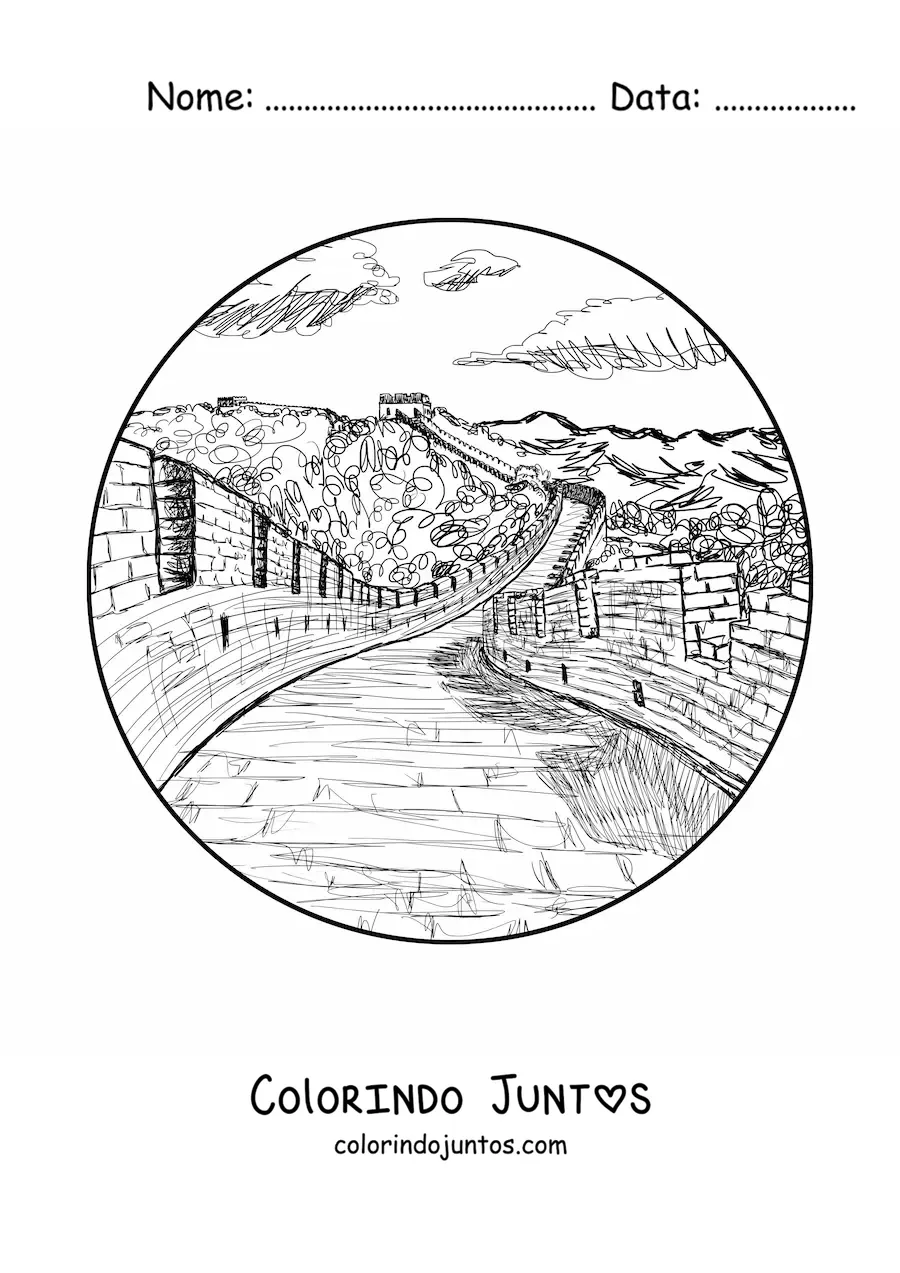 Desenho para colorir de Grande Muralha da China