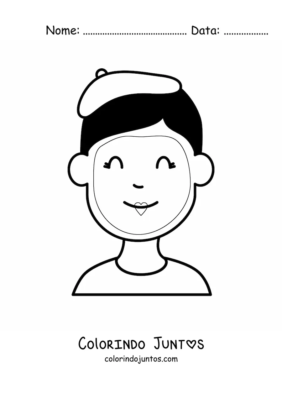 Desenho para colorir de mímico francês