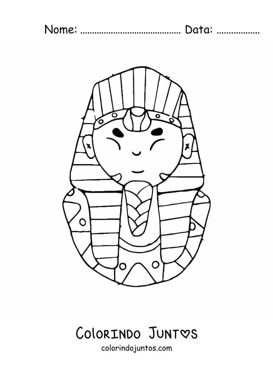 Desenho para colorir de tutancâmon animado
