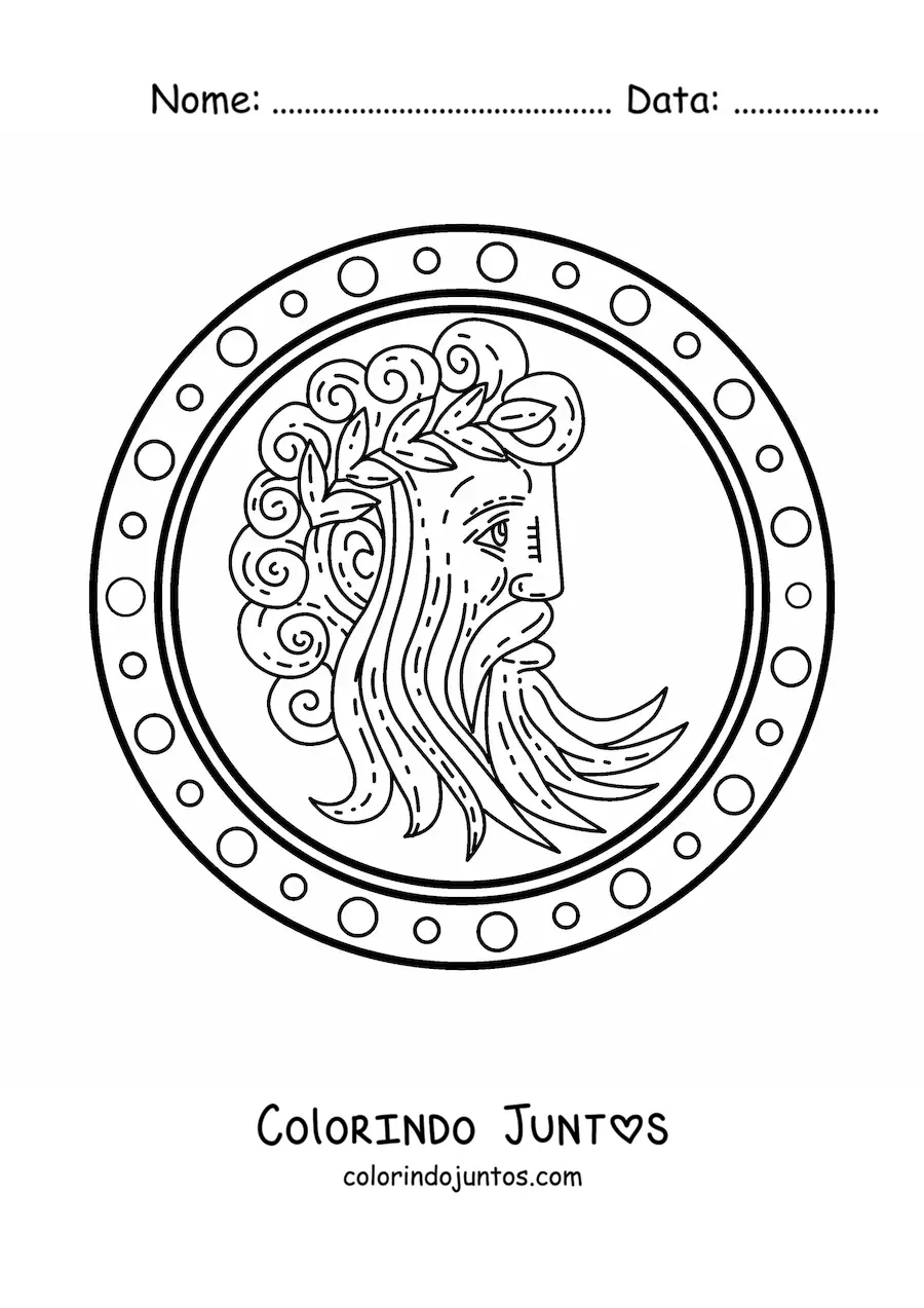 Desenho para colorir de arte romana