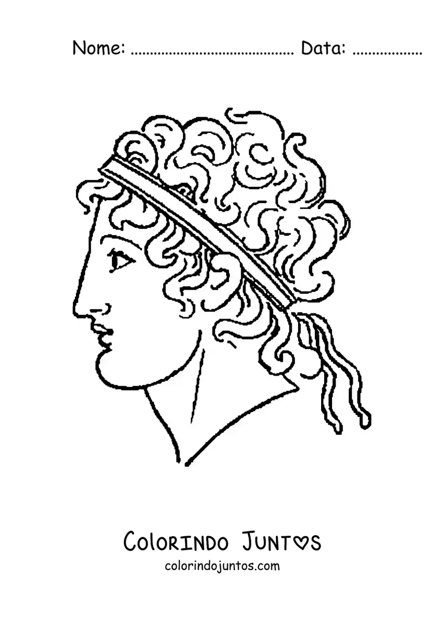 Desenho para colorir de homem da grécia antiga