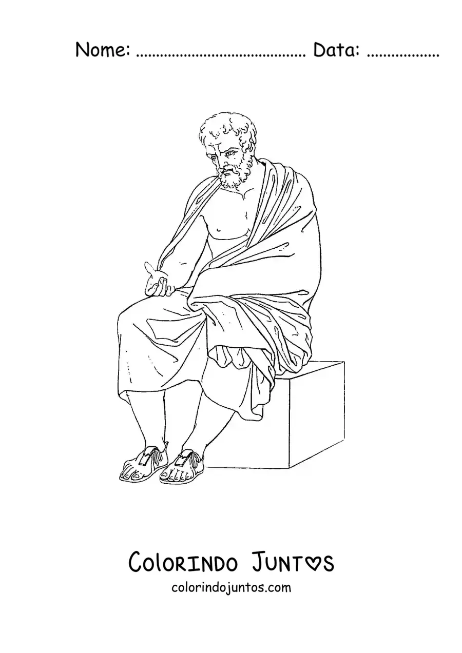 Desenho para colorir de homem da cultura grega