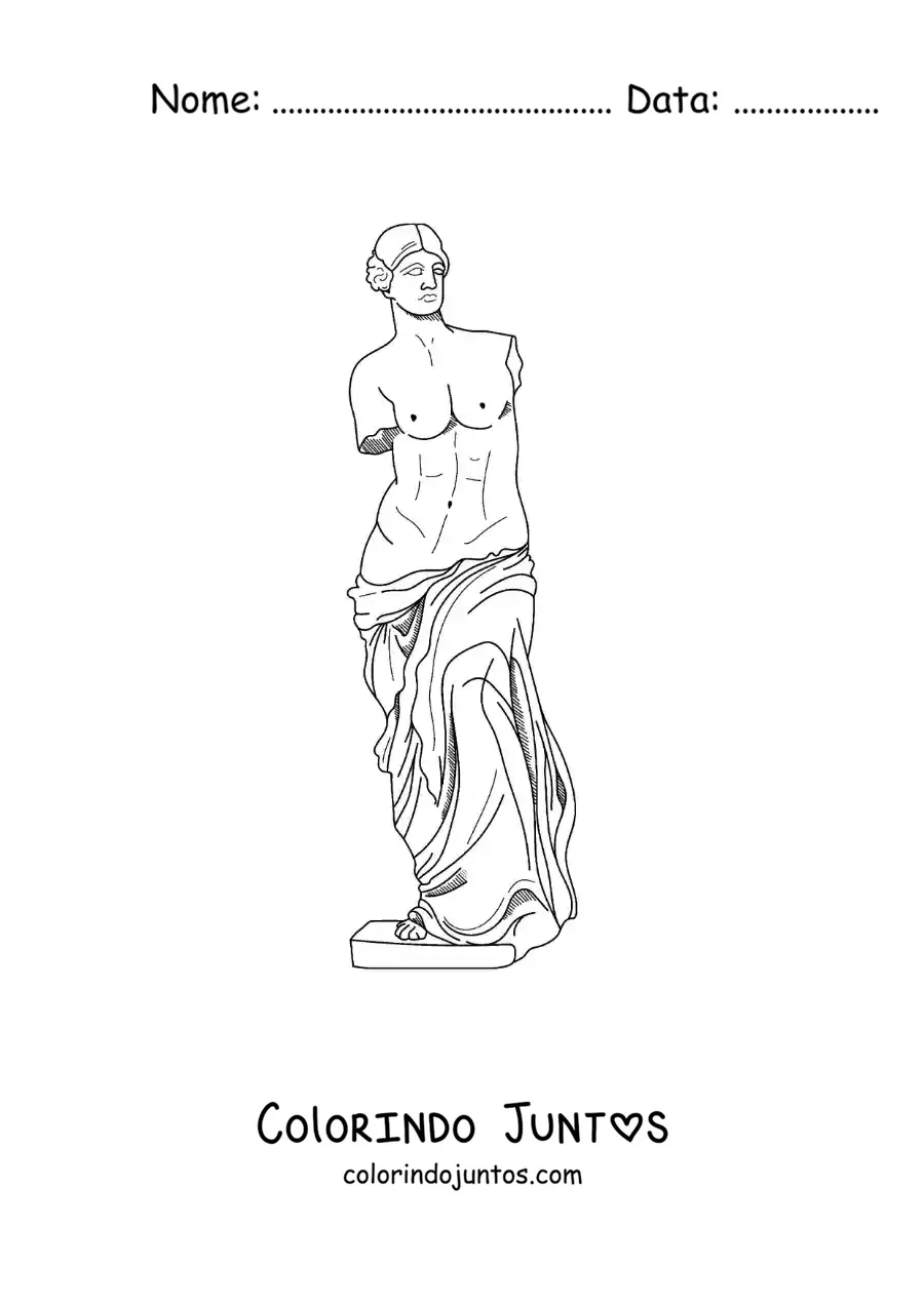 Desenho para colorir de escultura grega