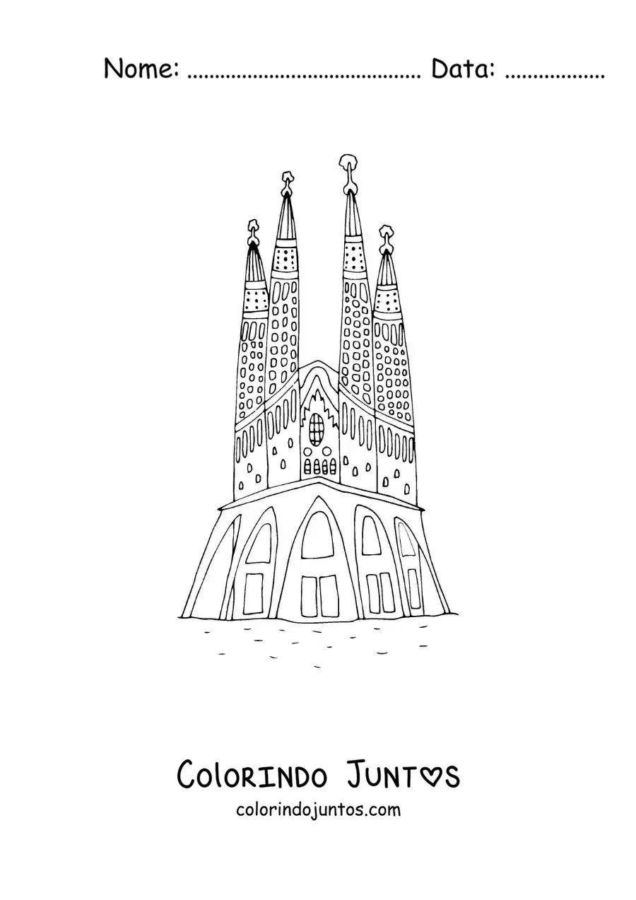 Desenho para colorir da Sagrada Familia