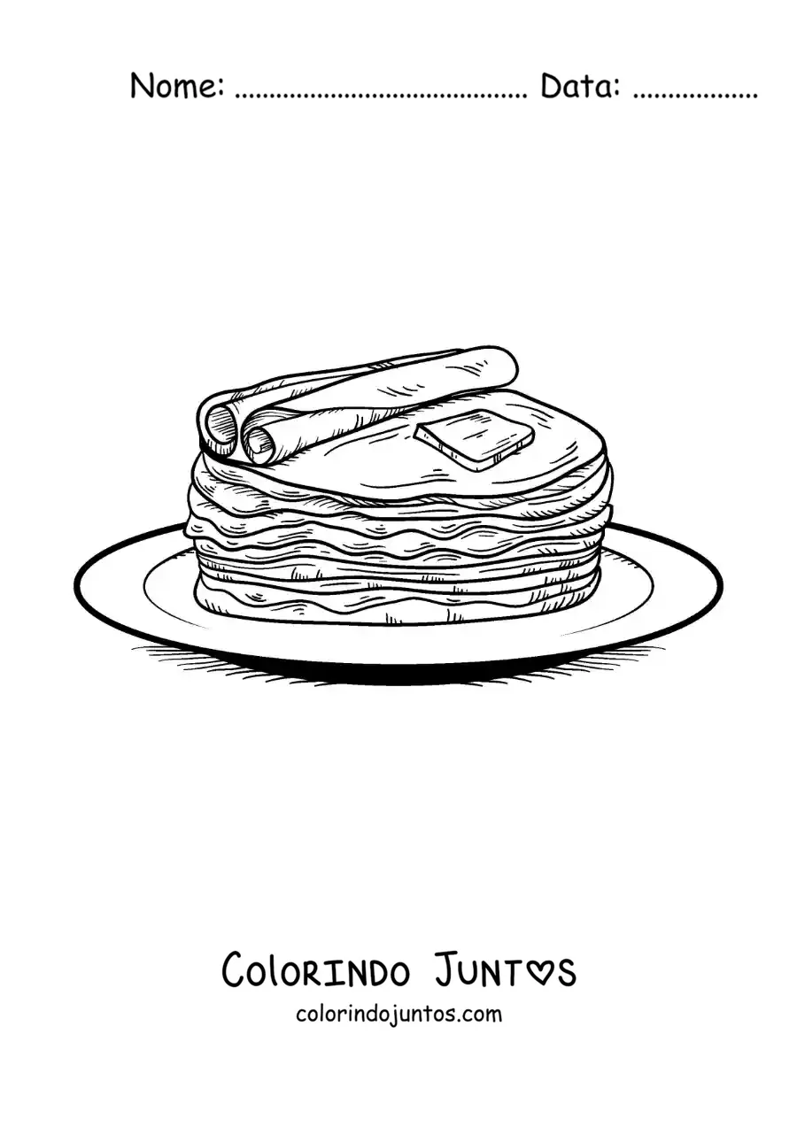Desenho para colorir de prato tipico da Russia